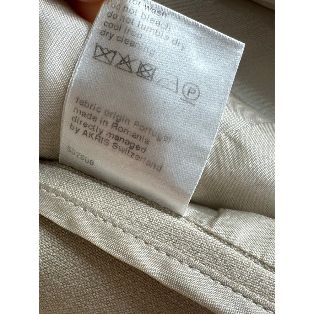 Akris Punto Double Breasted Tailored Blazer Beige Size 4 - Picture 14 of 15